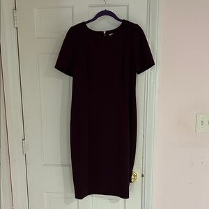 Calvin Klein Rich Burgundy Midi Dress